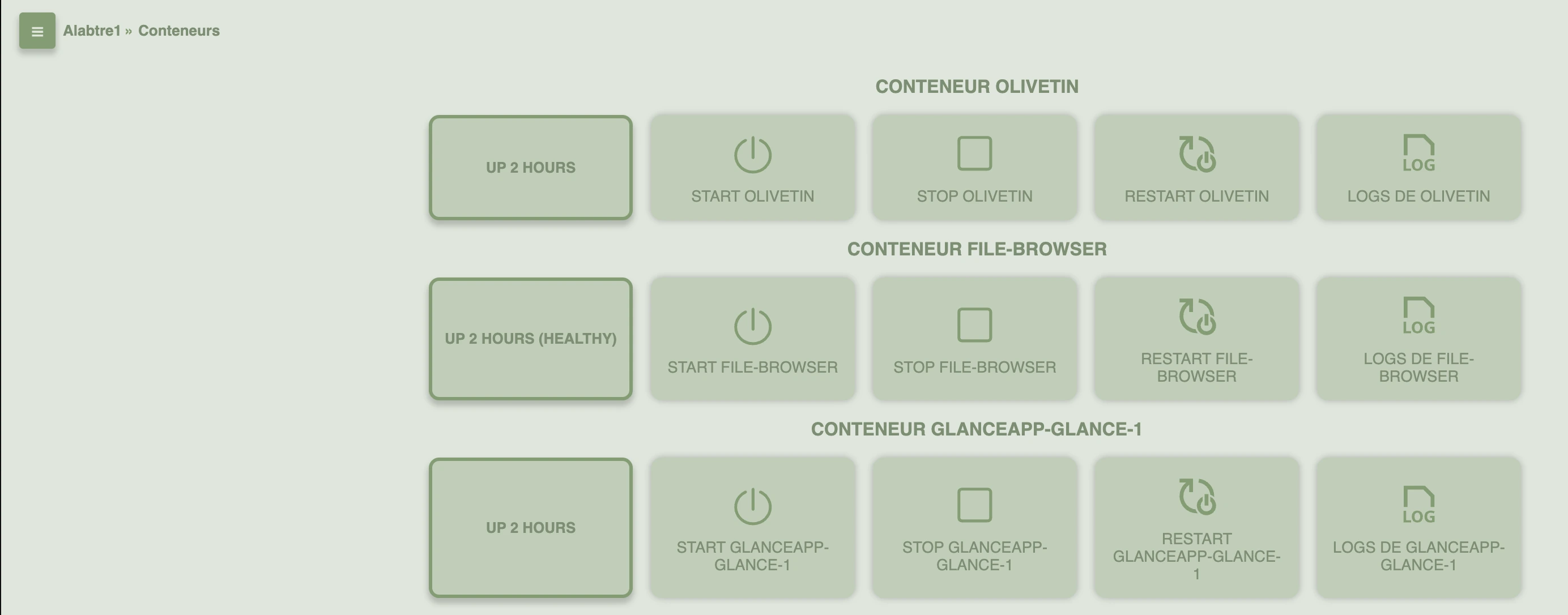 OliveTin conteneur